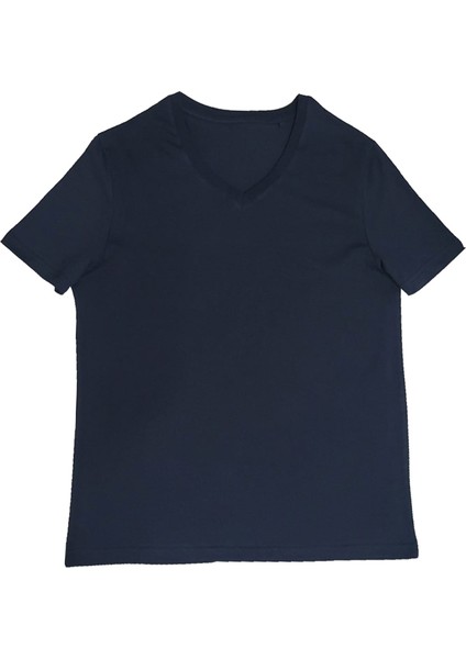 Pamuklu V Yaka Basic Kadın 3lü T-Shirt Paketi modelleri