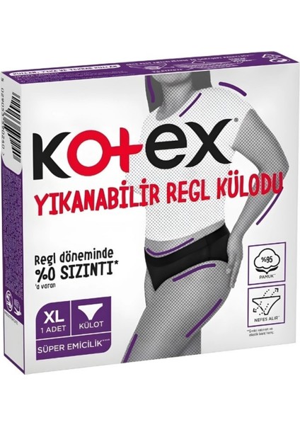Yıkanabilir Regl Külodu XL Beden Nefes Alabilen Yüzey ile Gün Boyu Konfor Sağlar