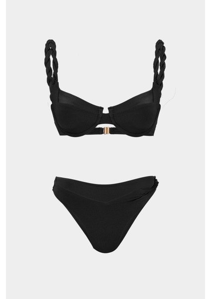 Premium Burgu Askı Detaylı Frıgg Fit Kadın Bikini Üstü