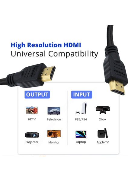 4 K Ultra Yüksek Çözünürlük HDMI Kablo 1 ,50 Metre