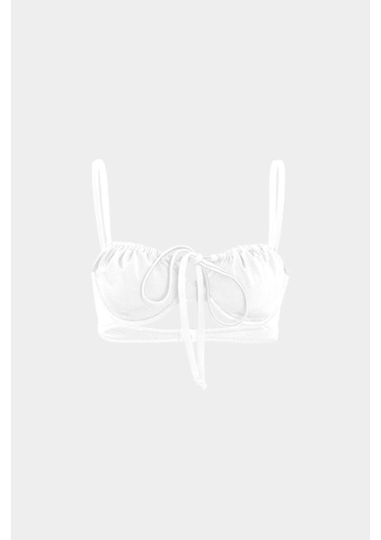 Premium Büzgü Detaylı Luna Slim Fit Kadın Bikini Üstü fiyatları