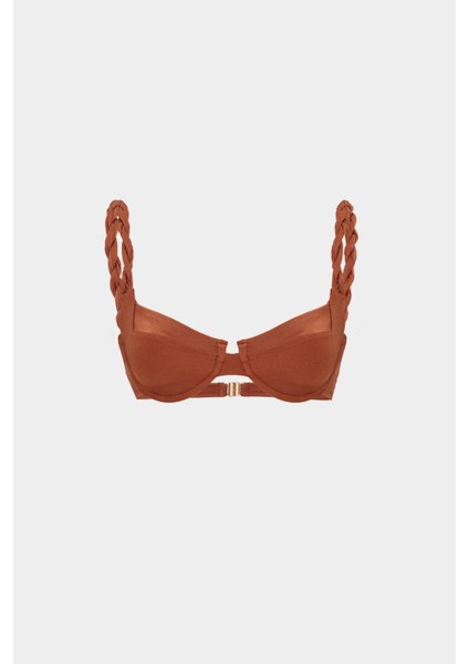 Premium Burgu Askı Detaylı Frıgg Fit Kadın Bikini Üstü