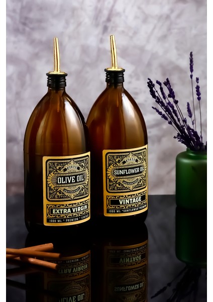 1lt Amber Renkli Cam Yağdanlık Zeytinyağı Şişesi Sıvıyağ Şişesi Vintage Yağlık,Yağdanlık fiyatları