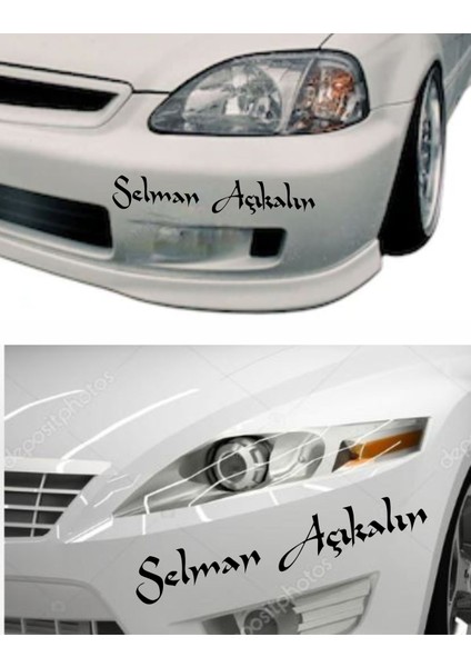 Kişiye Özel Yazı 2 Adet Isim Soyisim Sticker 02105 modelleri