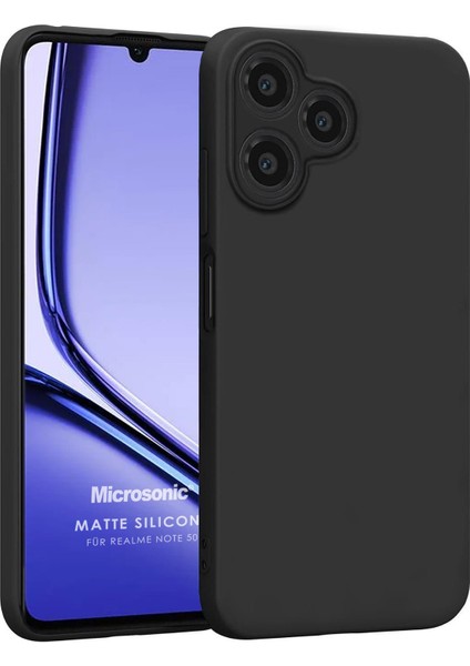 Matte Silicone Realme Note 50 Kılıf Siyah