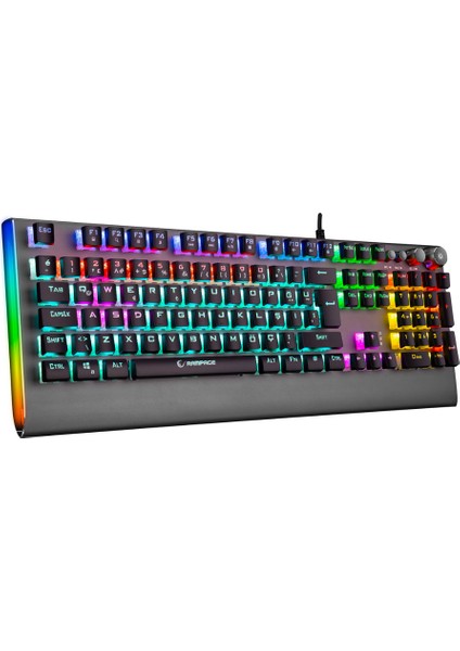 KB-R210 Favory  Kristal Blue Switch Mekanik & SMX-R79 X-Runner  Siyah 10000DPI Gaming & Oyuncu Set