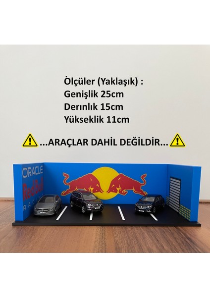 1/64 Ölçek Diaroma Araç Sergileme Garajı - Red Bull