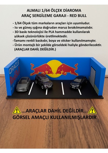 1/64 Ölçek Diaroma Araç Sergileme Garajı - Red Bull