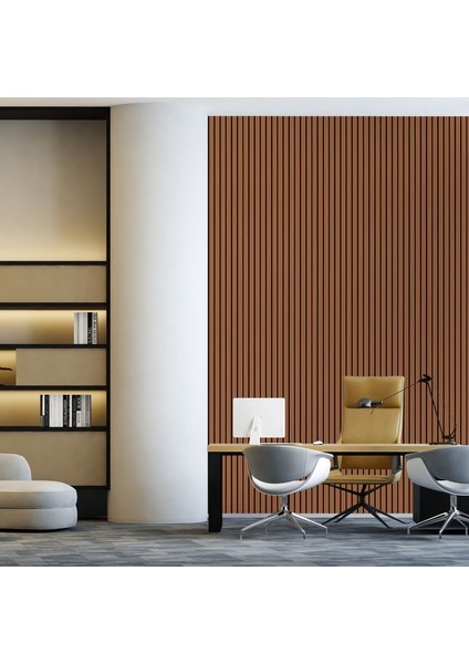 Keçeli Dekoratif Akustik Ahşap Panel – Bambu Renk (60X240CM). indirimleri