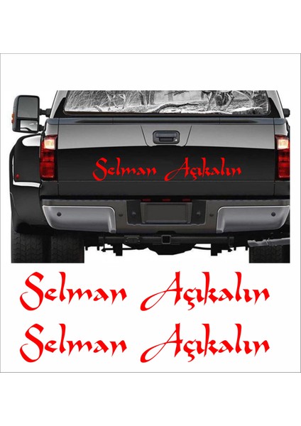 Kişiye Özel Yazı 2 Adet Isim Soyisim Sticker 02105