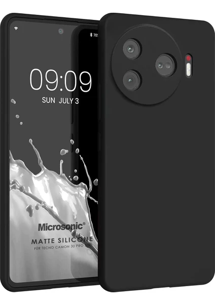 Matte Silicone Tecno Camon 30 Pro 5g Kılıf Siyah