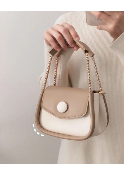 Tekno Trust Type 4 Kadın Vizon Krem Zincirli Baget Çanta Basic Ek Özellik Mevcut Değil Düz 1'li Tüm Yaş Gruplar