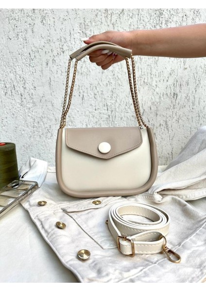 Tekno Trust Type 4 Kadın Vizon Krem Zincirli Baget Çanta Basic Ek Özellik Mevcut Değil Düz 1'li Tüm Yaş Gruplar fiyatları