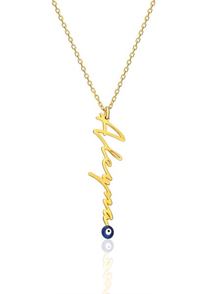 Nazar Boncuklu Imza Kolye