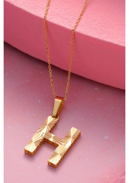 14 Ayar Altın H Harfi Kolye Ucu Parlak Kalemli Işıltılı Zincir Dahil Değildir fırsatları