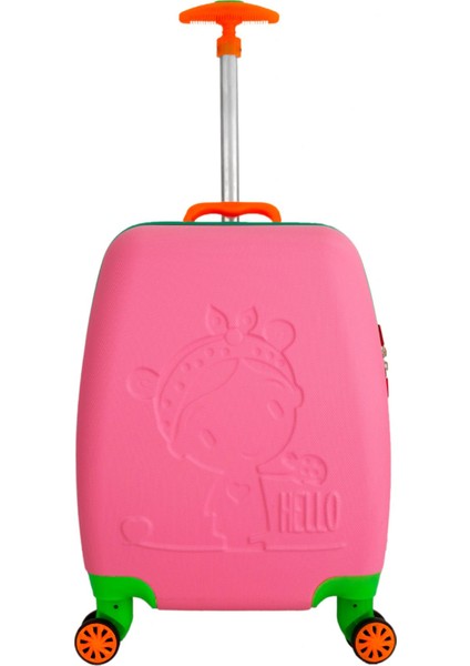 Tekno Trust 1'li WX-412 Şapkalı Kız Pembe Kız Çocuk Valizi Parça Mevcut Değil 100% Saf Küçük (Kabin) Boy Pembe modelleri
