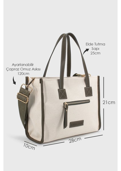 Tekno Trust Düz Kadın Haki Kanvas Fermuar Detaylı Çapraz Askılı Çanta Casual/günlük Vegan 0 -1 L Basic Tekstil fiyatları
