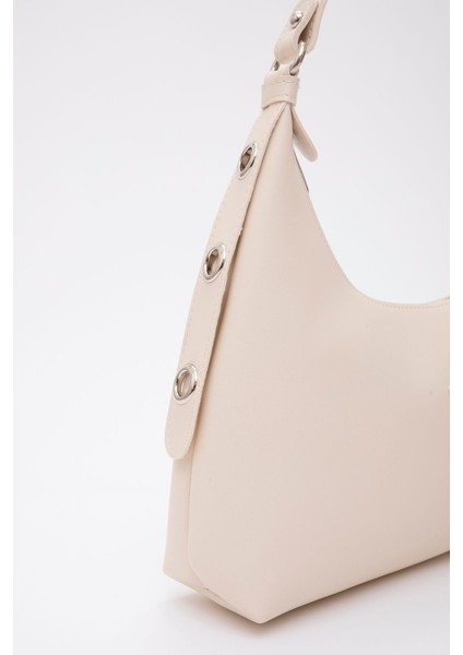 Tekno Trust Düz Krem SHK82 Baget Model Tek Bölmeli Kadın Suni Deri Kol ve Omuz Çantası U:17 E:36 G:7 Suni Deri indirimleri