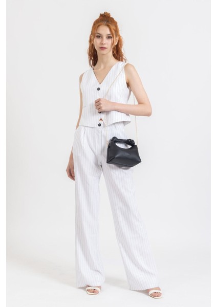 Tekno Trust Dokuma Kadın Siyah Soft Deri Düğüm Detaylı Kulplu Zincir Askılı Mini El Omuz Baget Çanta Tüm Yaş gr modelleri