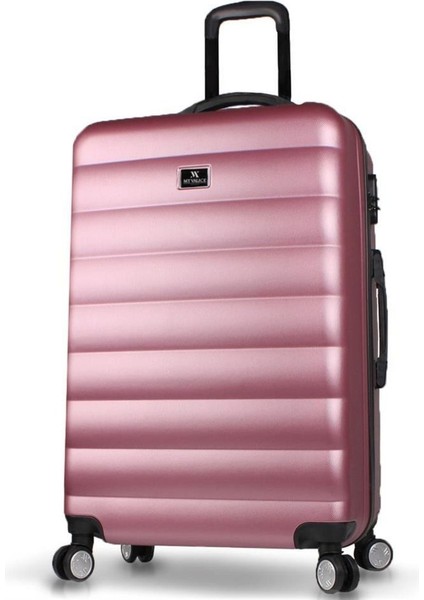 Tekno Trust Düz Colors Abs Büyük Boy Rose Gold Valiz Plastik 100% Saf Pembe Büyük Boy Günlük