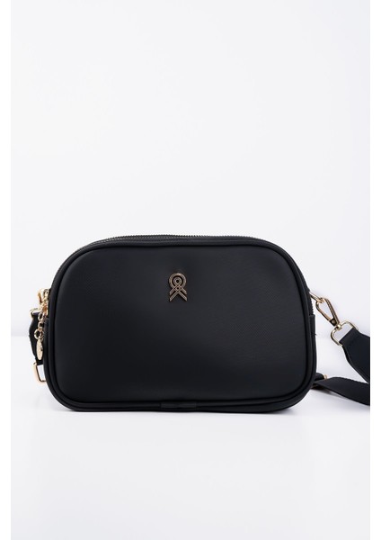 Tekno Trust Suni Deri Siyah 3 Bölmeli Buzzy Saten Deri Ayarlanabilir Kolon Askılı Günlük Kadın Omuz Çantası Hay modelleri