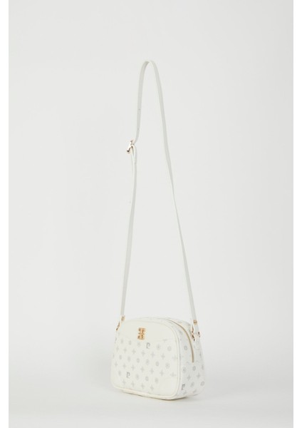 Tekno Trust Tüm Yaş Grupları Beyaz Monogram Kadın Omuz Çantası 05PO22Y1534 Hayır Dokuma Basic Casual/günlük Imi modelleri