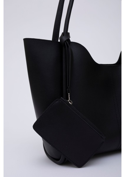 Tekno Trust Nan, Undefined Siyah SHK108 Çıtçıtlı Suni Deri Cüzdanlı Makyaj Çantalı Kadın El ve Omuz Çantası U:2 indirimleri