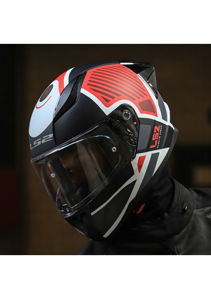 Rapıd 2 Race Grıd Mat Beyaz-Kırmızı Kask