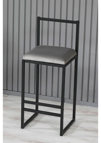 Nordic Bar Ada Mutfak Sandalyesi 65 cm Gri