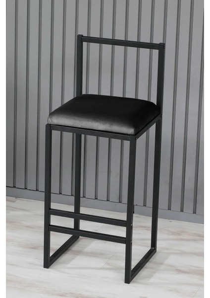Nordic Bar Ada Mutfak Sandalyesi 65 cm Siyah