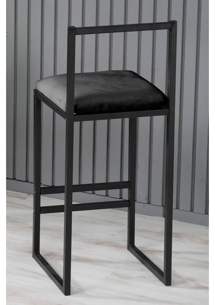 Nordic Bar Ada Mutfak Sandalyesi 65 cm Siyah