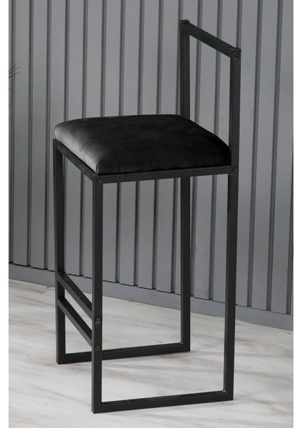 Nordic Bar Ada Mutfak Sandalyesi 65 cm Siyah