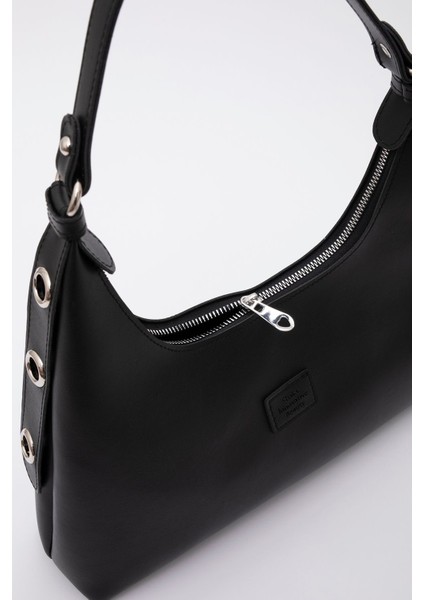 Tekno Trust Ek Özellik Mevcut Değil Siyah SHK82 Baget Model Tek Bölmeli Kadın Suni Deri Kol ve Omuz Çantası U:1 fırsatları