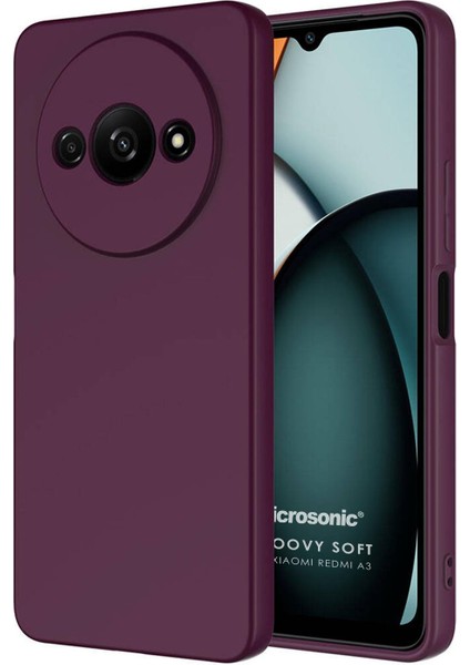 Xiaomi Redmi A3 Kılıf Groovy Soft Mor