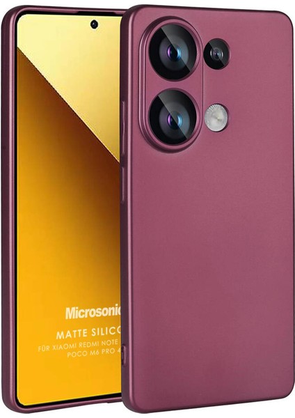 Matte Silicone Xiaomi Redmi Note 13 4g Kılıf Mor