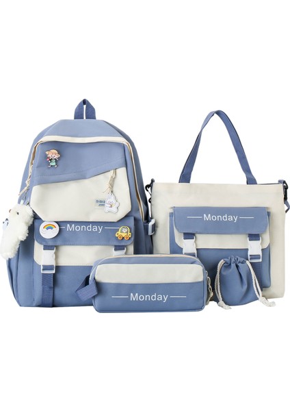 Ortaokul Öğrencisi Sırt Çantası, Lise Öğrencisi Sırt Çantası, Büyük Kapasiteli Taze Seyahat Çantası, Sevimli Ilkokul Öğrencisi Çantası (Yurt Dışından)