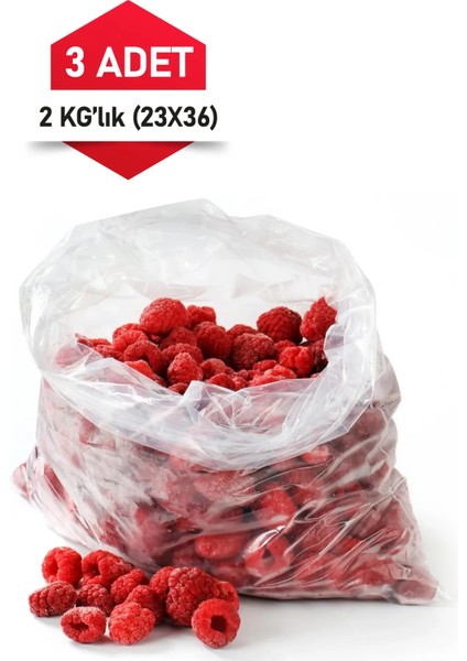 Naylon Bakkaliye Torba Dayanıklı 1.kalite Gıda Temasına Uygun Şeker Torbası (2 KG)(23X36) 3 Pk