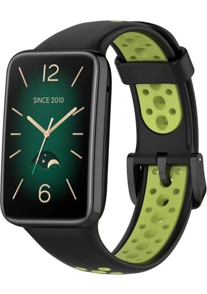 Xiaomi Mi Band 7 Pro Uyumlu Spor Çift Renk Delikli Silikon Kordon Kayış