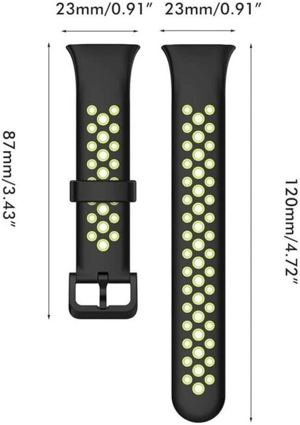 Xiaomi Mi Band 7 Pro Uyumlu Spor Çift Renk Delikli Silikon Kordon Kayış indirimleri