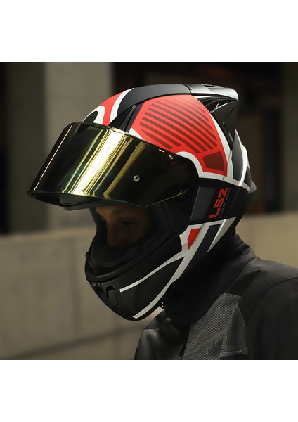 Rapıd 2 Race Grıd Mat Beyaz-Kırmızı Kask