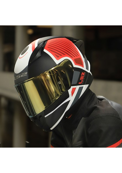 Rapıd 2 Race Grıd Mat Beyaz-Kırmızı Kask