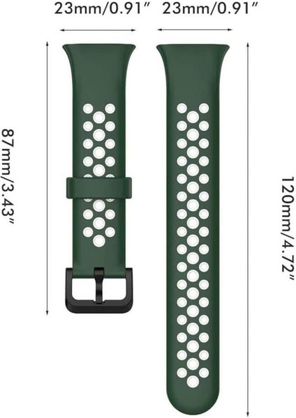 Xiaomi Mi Band 7 Pro Uyumlu Spor Çift Renk Delikli Silikon Kordon Kayış indirimleri