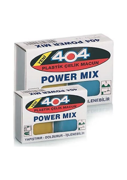 Mini Power Mix Yapıştırıcı 40 Gr. Plastik Çelik Macun 2 Adet