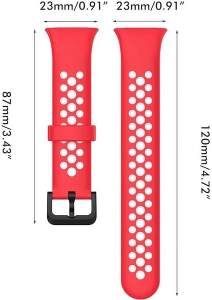 Xiaomi Mi Band 7 Pro Uyumlu Spor Çift Renk Delikli Silikon Kordon Kayış indirimleri