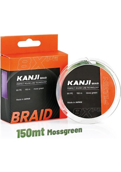 Kanji 8x 150MT Moss Green Pe Line