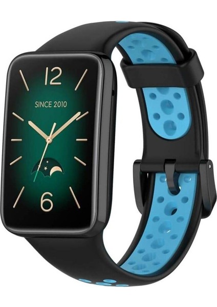 Xiaomi Mi Band 7 Pro Uyumlu Spor Çift Renk Delikli Silikon Kordon Kayış
