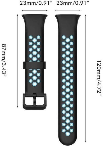 Xiaomi Mi Band 7 Pro Uyumlu Spor Çift Renk Delikli Silikon Kordon Kayış indirimleri