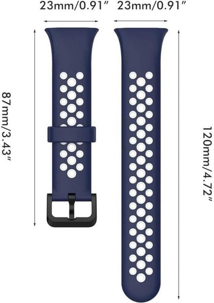 Xiaomi Mi Band 7 Pro Uyumlu Spor Çift Renk Delikli Silikon Kordon Kayış indirimleri