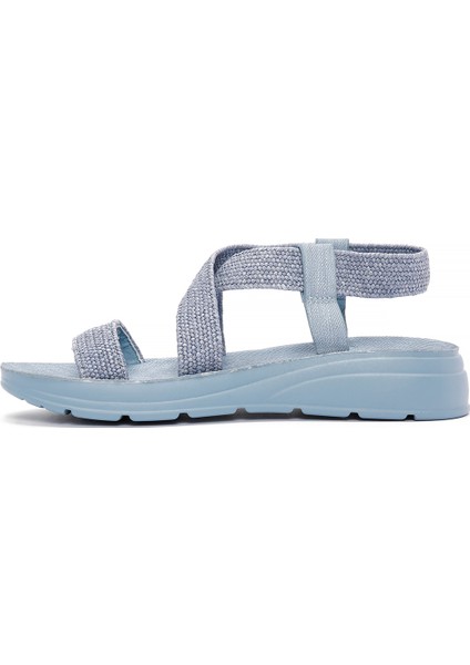 Kadın Mavi Hasır Sandalet 24SFE4648M7