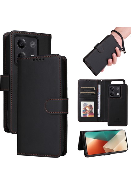 Xiaomi Redmi Note 13 5g Cüzdan Pu Deri Standlı Telefon Kapağı (Yurt Dışından)